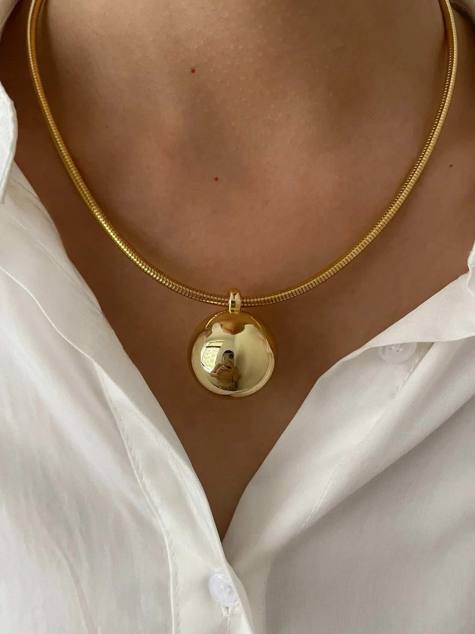 Pearl Pendant Necklace - Piña Colada