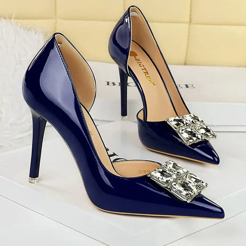 Elegant Pump Pearl Details Buckle Strap - Piña Colada