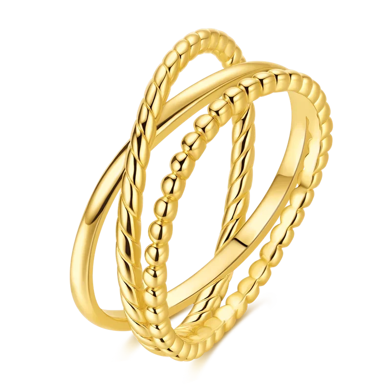 925 Sterling Ring Gold - Piña Colada