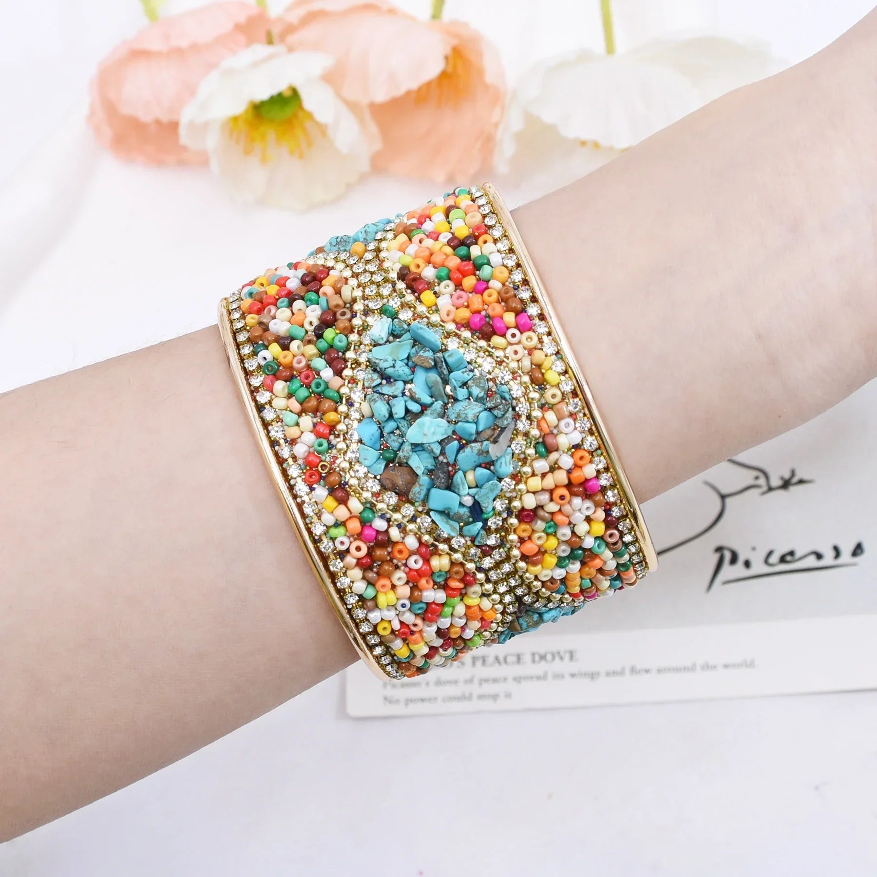 Bohemian Colorful Rice Beads Handmade - Piña Colada