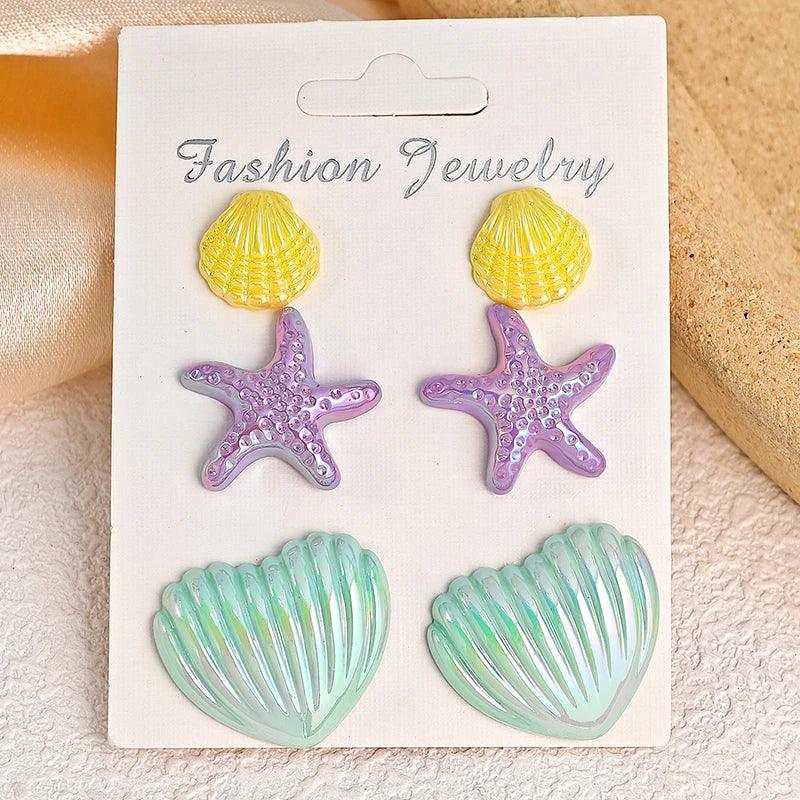 6PCS Stud Earrings - Piña Colada