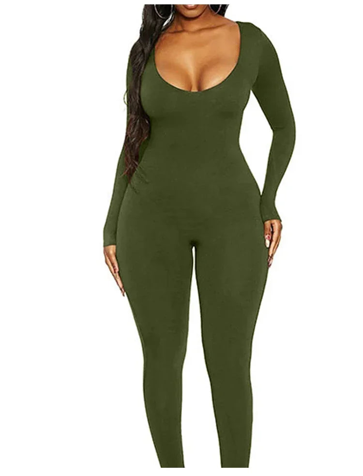 One-piece Tight Hip Lifting Jumpsuit - Piña Colada
