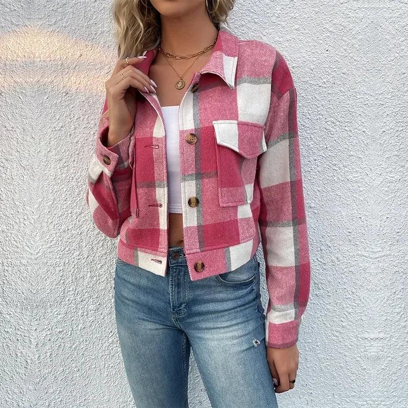 Jacket Long Sleeve Plaid - Piña Colada