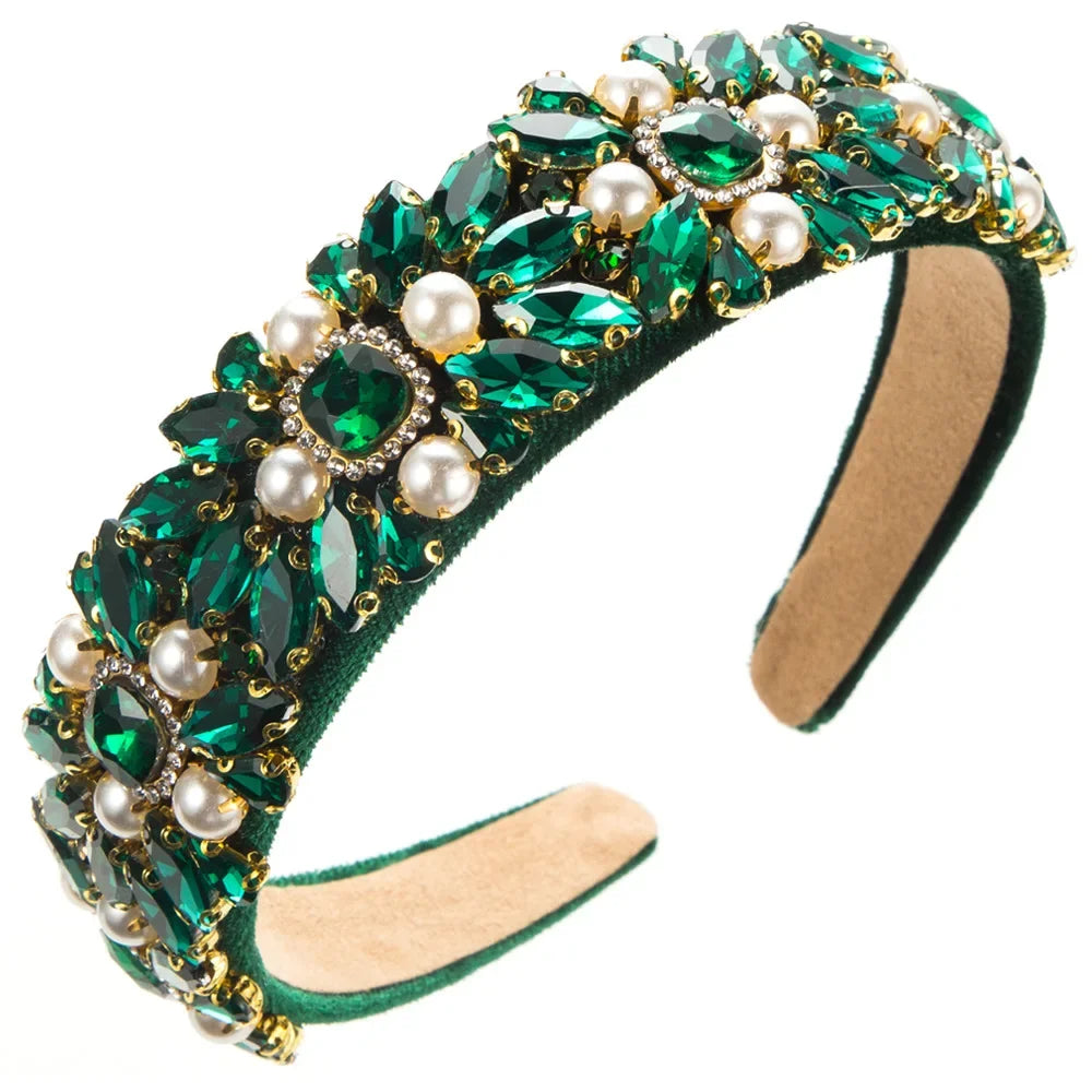 Rhinestone Women Headband - Piña Colada