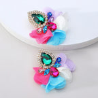 Lace Flower Cotton Drop Earrings - Piña Colada
