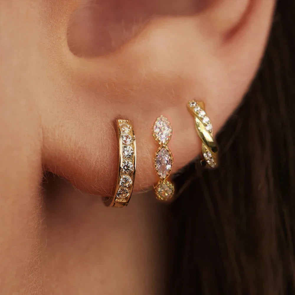 Stainless Steel Round Circle Earrings for Women - Piña Colada