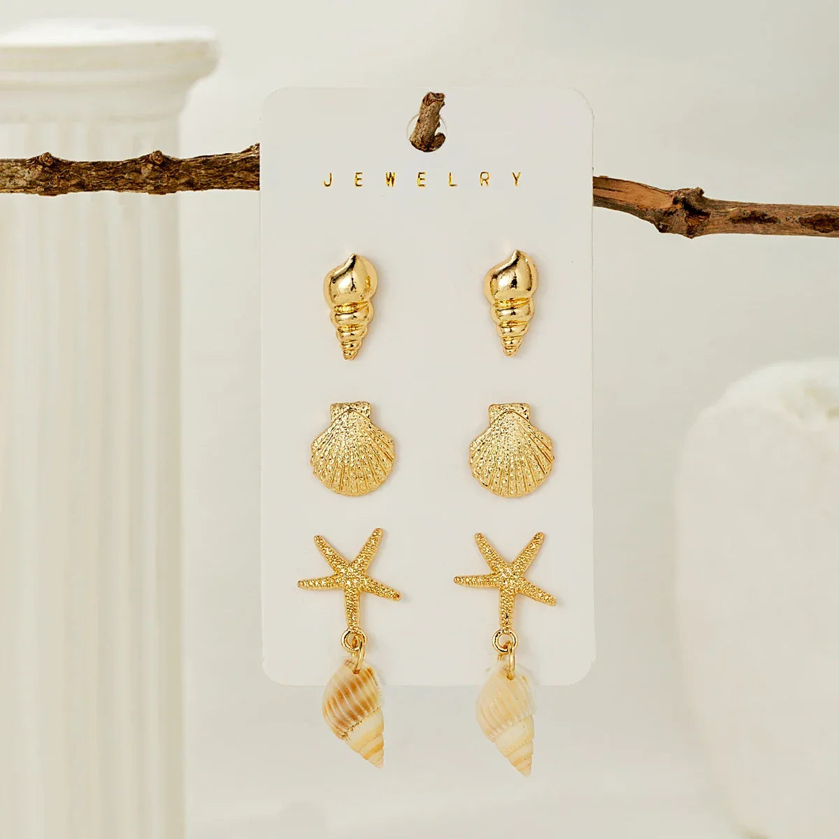 3 Pairs Beach Earrings - Piña Colada