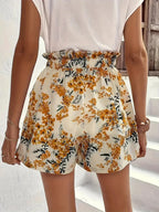 Floral Print Shorts - Piña Colada