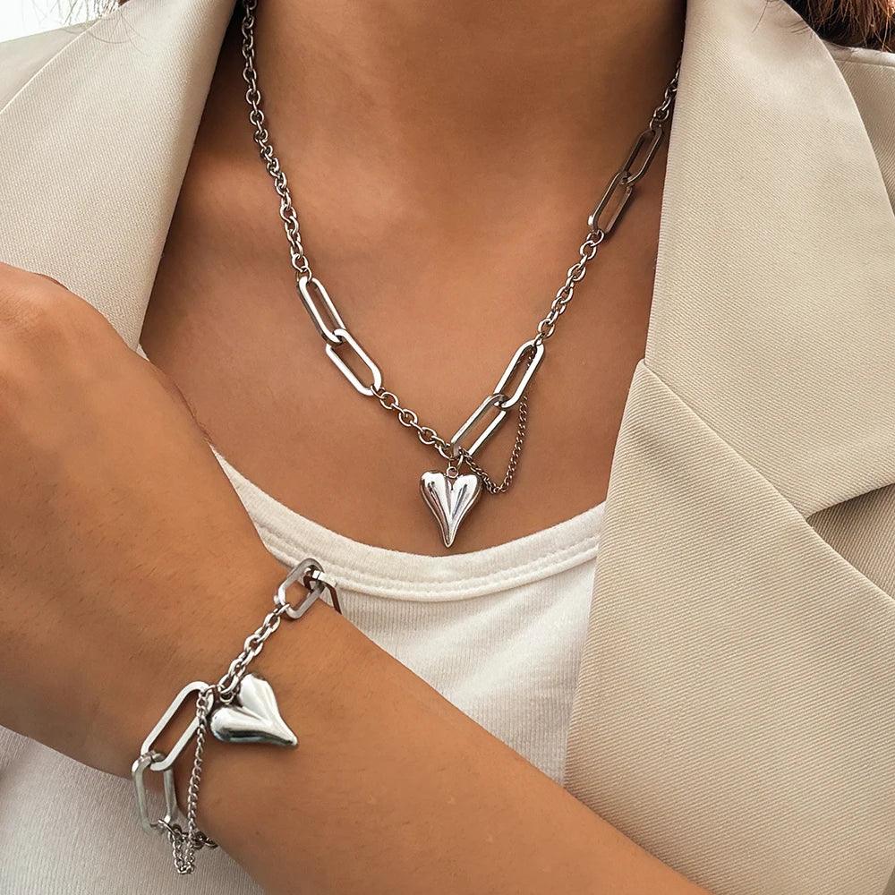 Stainless Steel Heart Jewelry - Piña Colada
