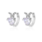 Zircon Polygon Earrings For Women Stainless Steel Geometric - Piña Colada