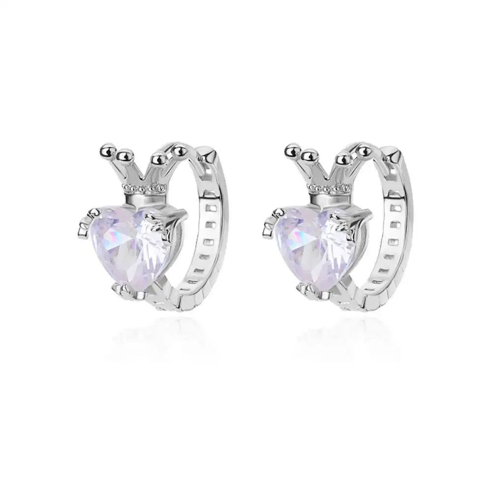 Zircon Polygon Earrings For Women Stainless Steel Geometric - Piña Colada