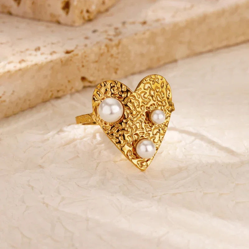 Gradient Zircon 18K Gold-Plated Open Ring - Piña Colada