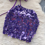 Sequin Top And Skirt Set Sparkly - Piña Colada