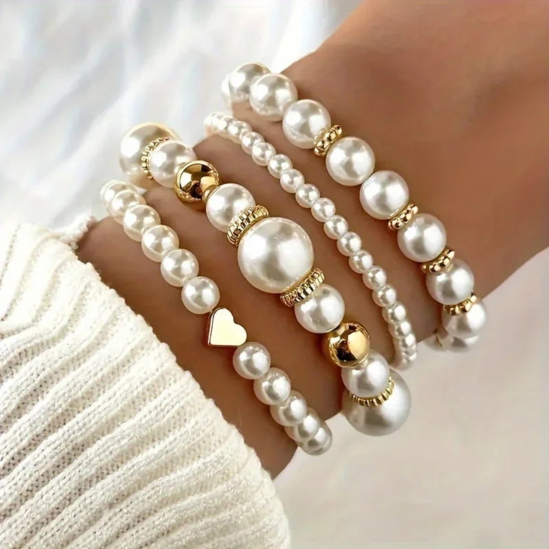 Colorful Heart Beaded Bracelet – Fitness & Style in One - Piña Colada