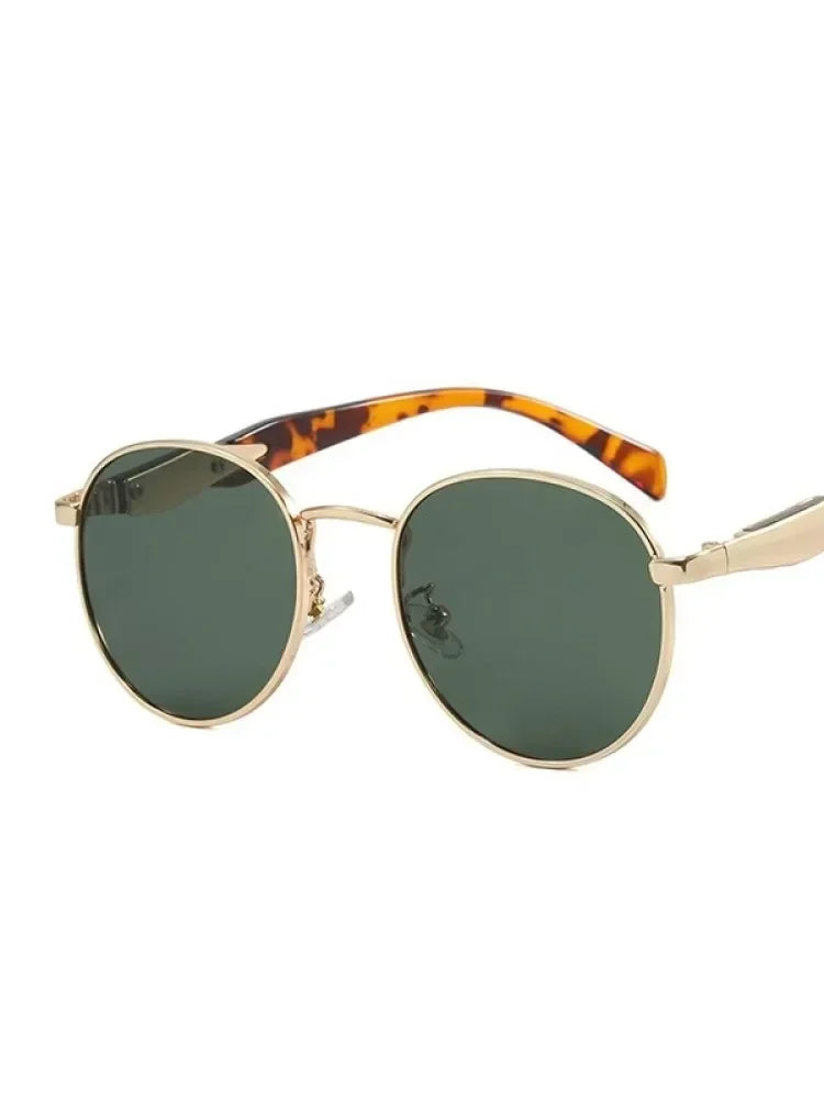 Vintage Round Metal Sunglasses - Piña Colada