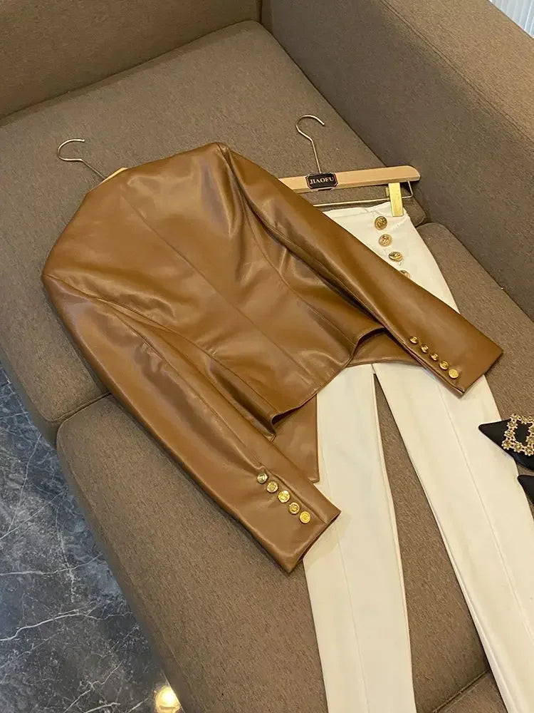 Slim-Fit Office Lady Jacket - Piña Colada