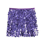 High Waist Sequined Mini Skirt - Piña Colada