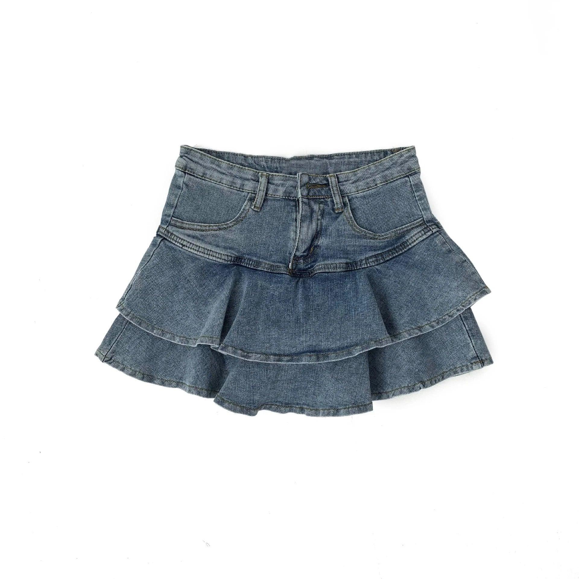 Vintage Denim Skirt - Piña Colada