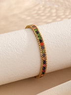 Cubic Zirconia Stainless Steel Bracelet