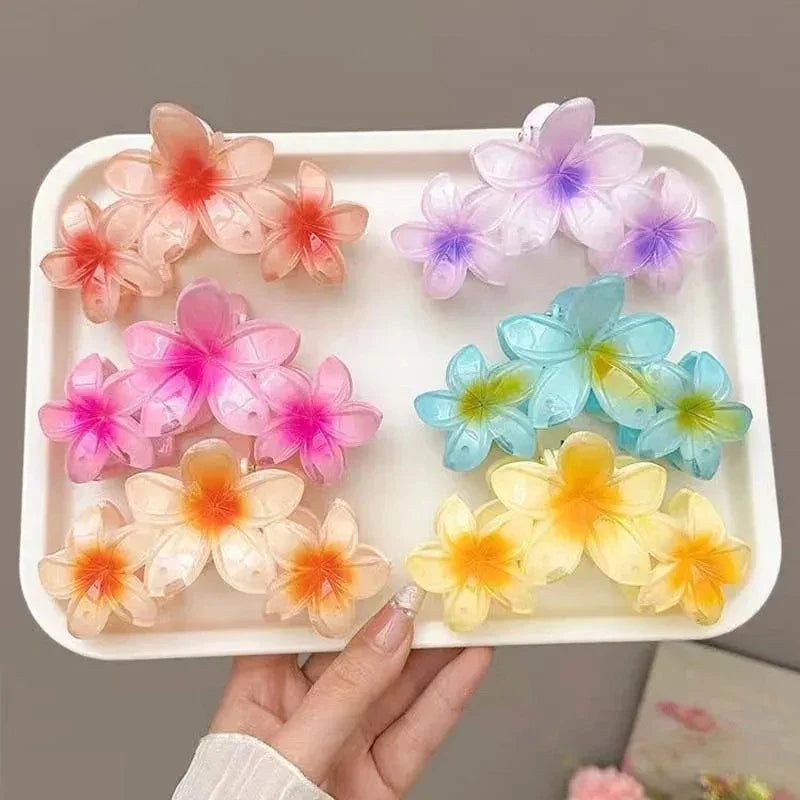 Flower Hair Claw Clips - Piña Colada