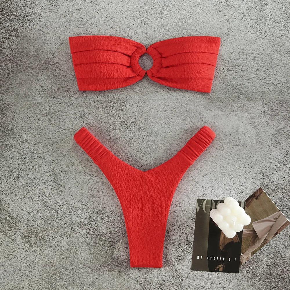 Brazilian Bikini Set Thong - Piña Colada