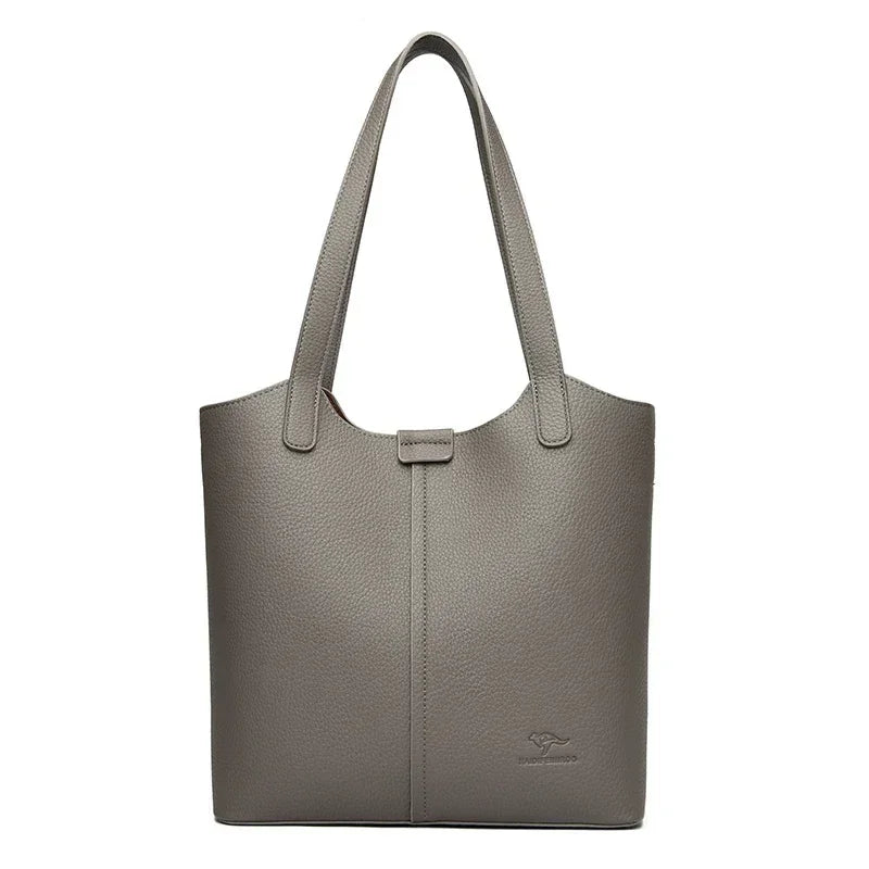 Soft Leather Shoulder Bag - Piña Colada