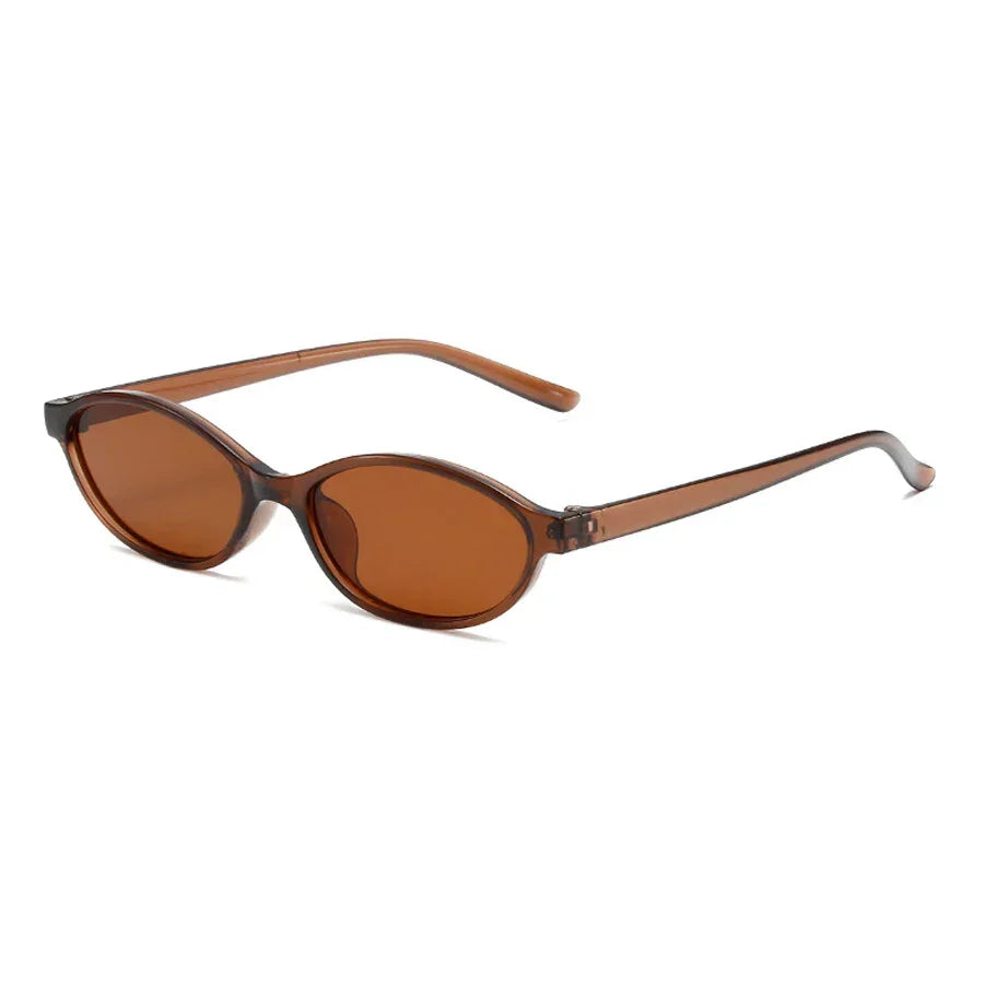 Retro Oval Frame Sunglasses - Piña Colada