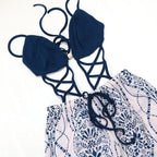 Paisley Print Wide-Leg Jumpsuit - Piña Colada
