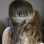 Crystal Pearl Hair Comb Clip - Piña Colada