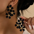 Trendy Flower Drop Earrings for Women - Piña Colada