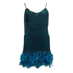 Dress Tassel Mini Dress Glitter - Piña Colada