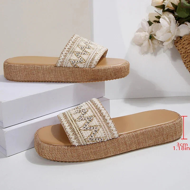 Bohemian Sandals Platform - Piña Colada