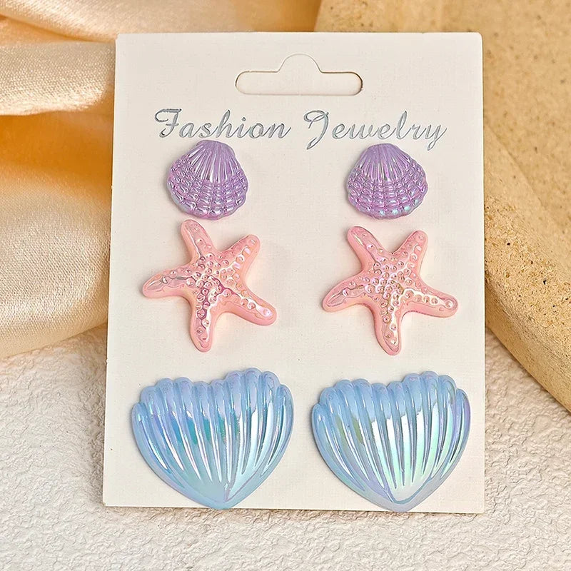6PCS Stud Earrings - Piña Colada