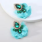 Lace Flower Cotton Drop Earrings - Piña Colada