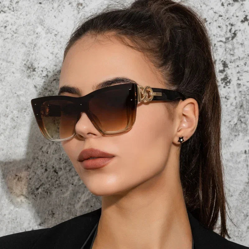 Big Frame Cat Eye Sunglasses - Piña Colada