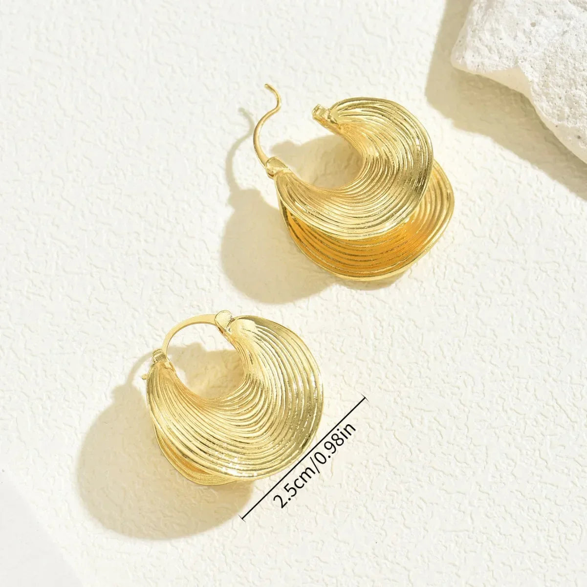 Large Ear Buckle Earrings - Piña Colada