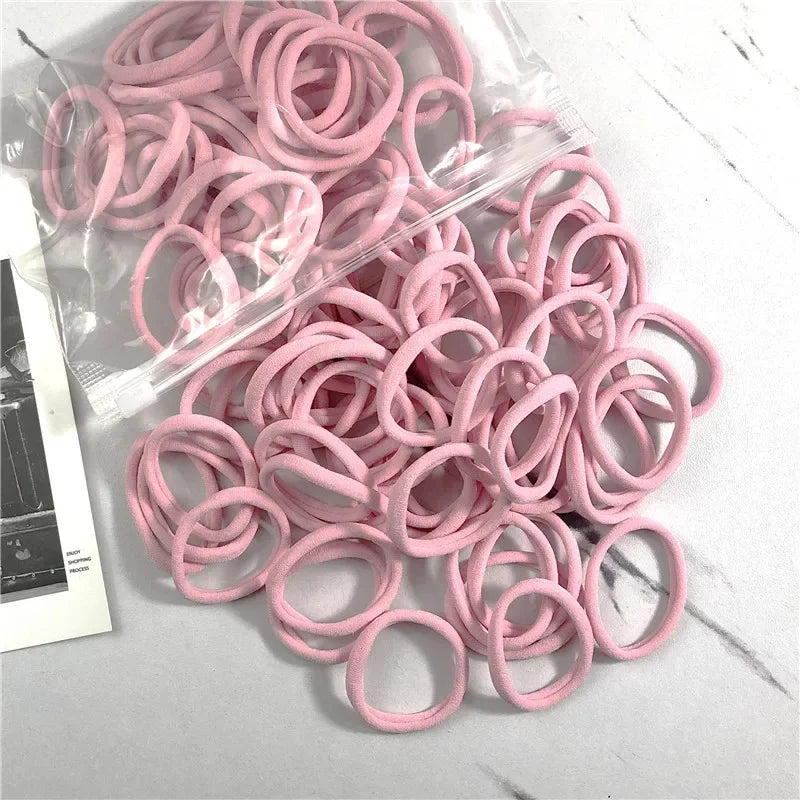 50PCS Elastic Hair Bands Set - Piña Colada