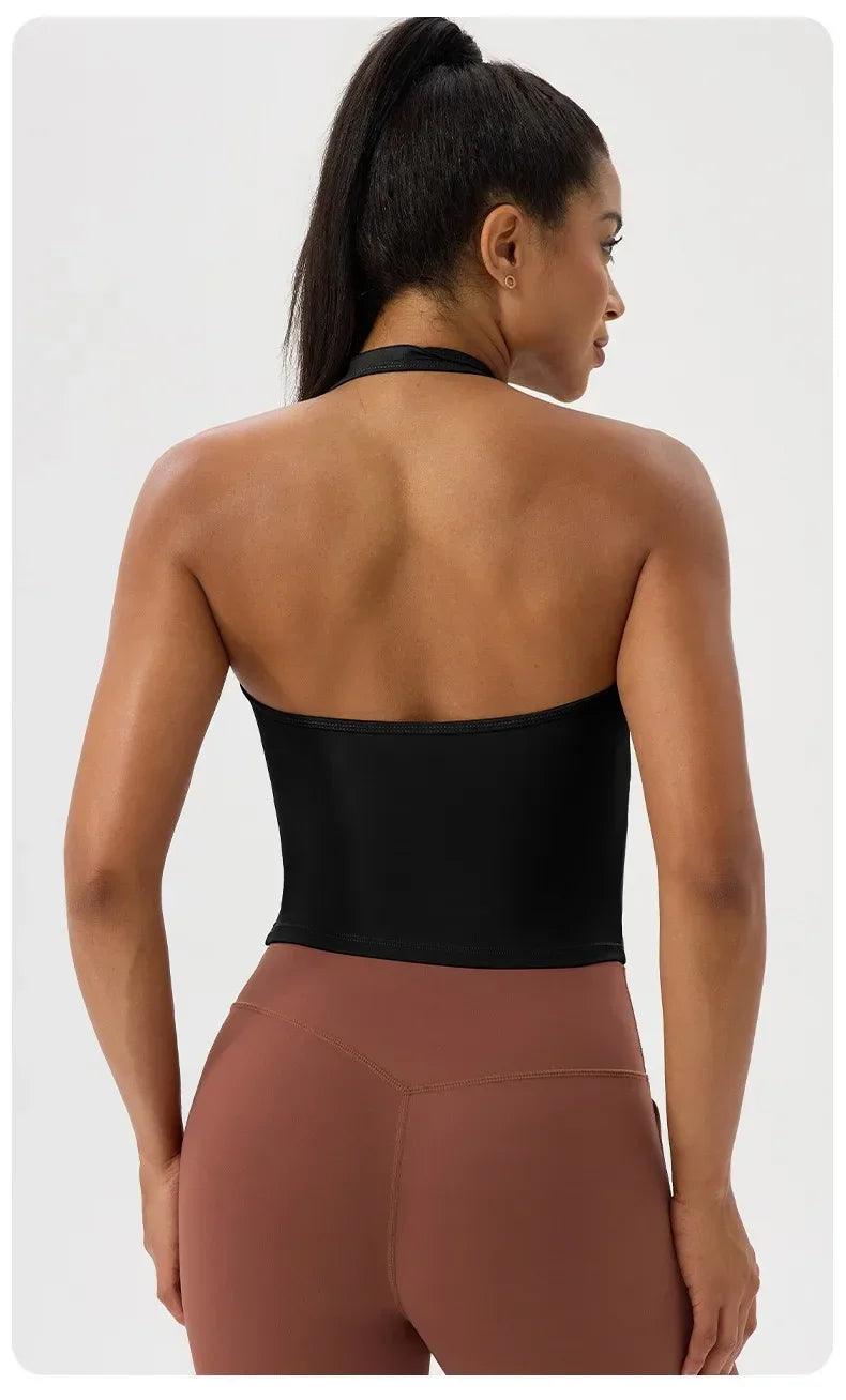 Sports Yoga Vest Halter Neck