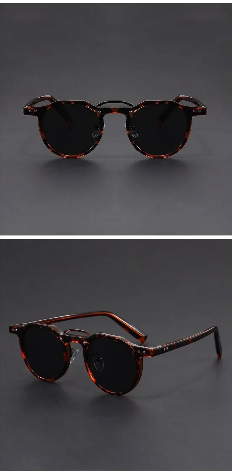 Retro Metal Frame Oval Sunglasses - Piña Colada