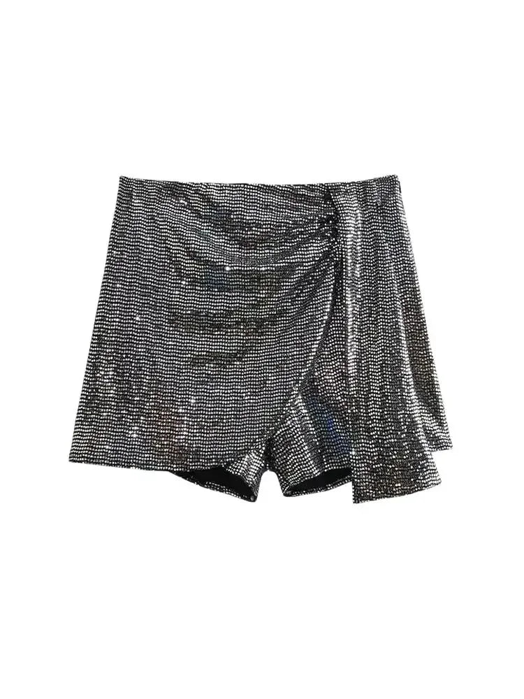 Sequin Shorts Skirts - Piña Colada