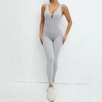 Seamless Sleeveless Yoga Jumpsuit for Women - Piña Colada