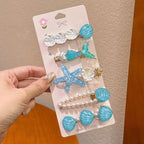 Shell Starfish Hair Clips - Piña Colada