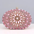 Crystal Floral Evening Clutch - Piña Colada