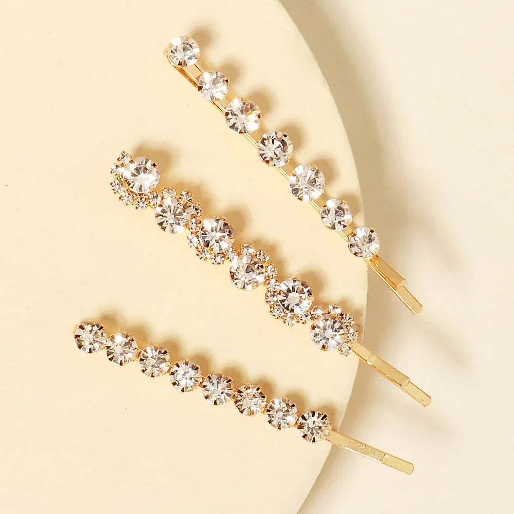 Clear Crystal Hair Pins - Piña Colada