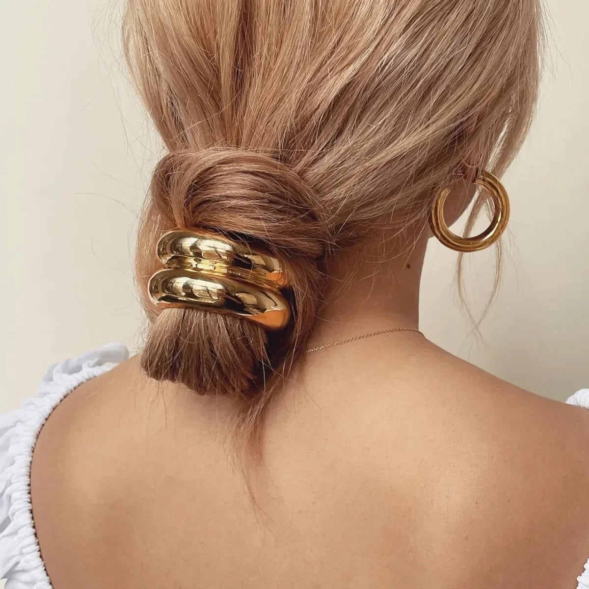 Metal Irregular Double-Layer Hair Bands - Piña Colada