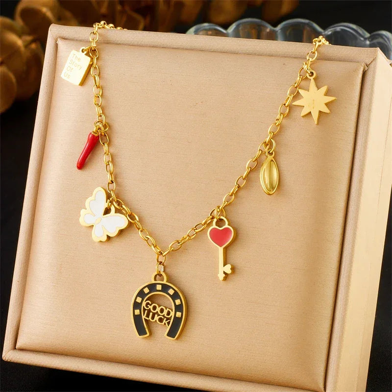 316L Stainless Steel Necklace New Trend - Piña Colada