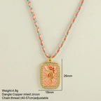 Handwoven Wool Chain Choker - Piña Colada