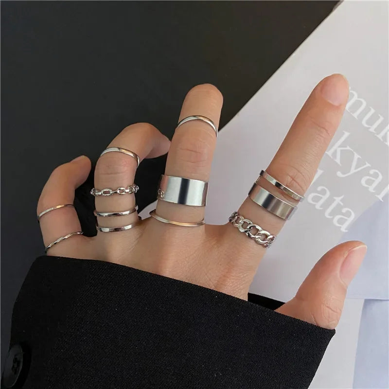Boho Zircon Rings Set - Piña Colada