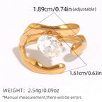 Cubic Zirconia Ring - Piña Colada