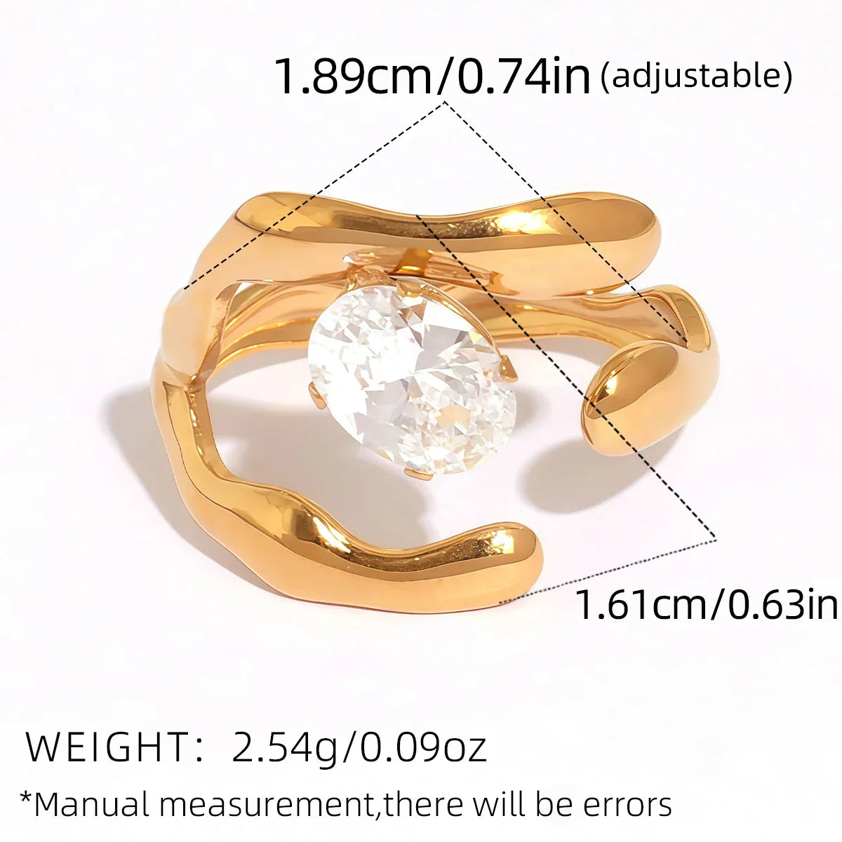 Cubic Zirconia Ring - Piña Colada